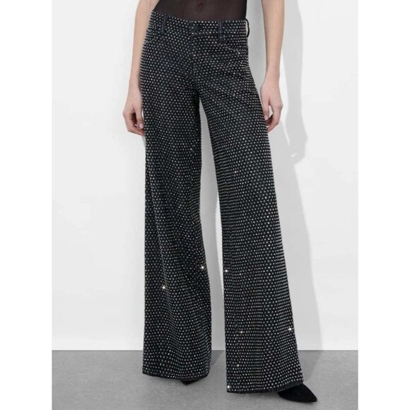 NEW ALICE + Olivia TRISH EMBELLISHED JEANS size 28